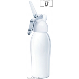 Siphon a creme chantilly,corps inox laque blanc