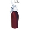 Siphon a creme chantilly,corps inox laque rouge