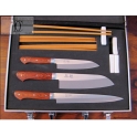 Mallette special Sushi, 3 couteaux japonais et paves ceramiques